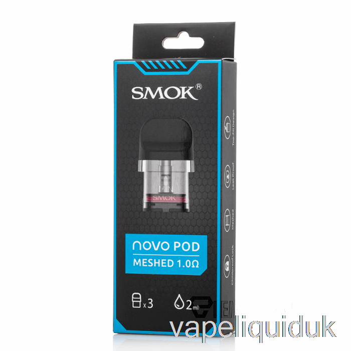 SMOK NOVO Replacement Pod Cartridges 1.0ohm NOVO MESH Pods Vape Juice